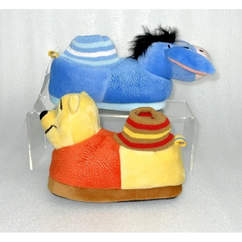 Disney Winnie The Pooh & Eeyore‎ Character Slippers Toddler Size 7/8 NEW